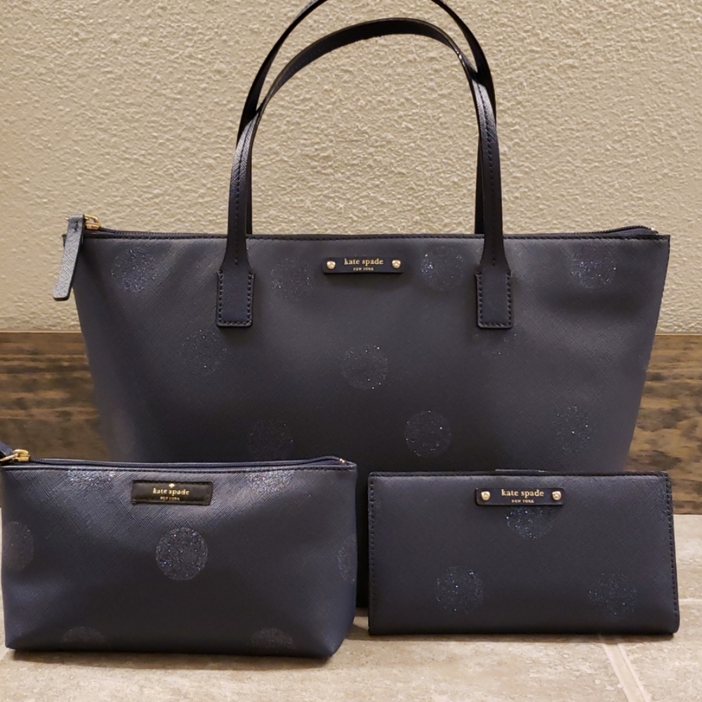 Kate Spade purse, wallet and make up bag bundle!